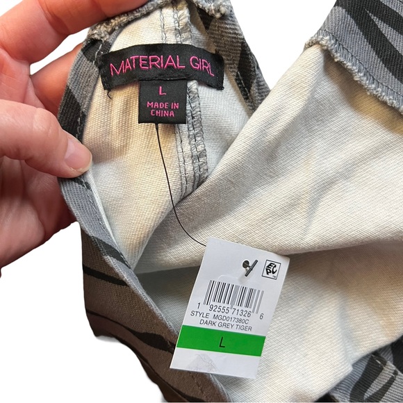 NWT Material Girl Dark Gray Tiger Pinafore Overall Jumper - Picture 11 of 11